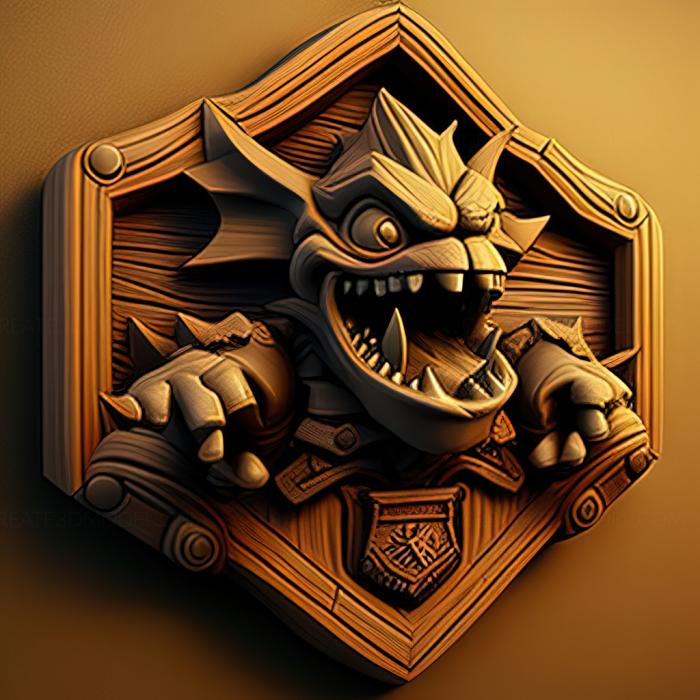 نموذج ثلاثي الأبعاد لآلة CNC ألعاب لعبة فريق st Skylanders Trap